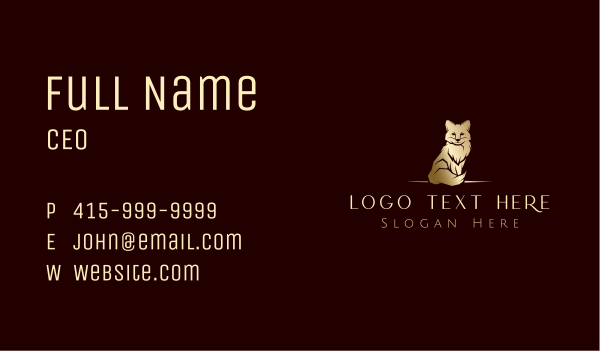 Gold Luxury Fox Business Card Design Image Preview