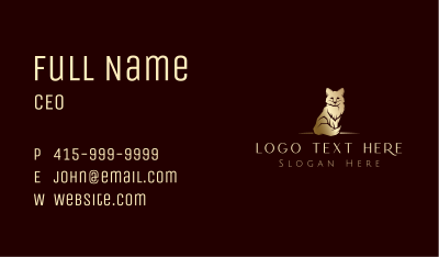 Gold Luxury Fox Business Card Image Preview