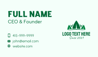 Green Leaf Crown  Business Card Image Preview