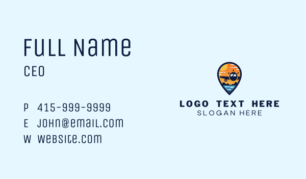 Pin Locator Plane Travel Business Card Design Image Preview