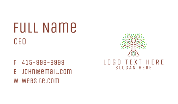 Tree Leaves Business Card Design Image Preview