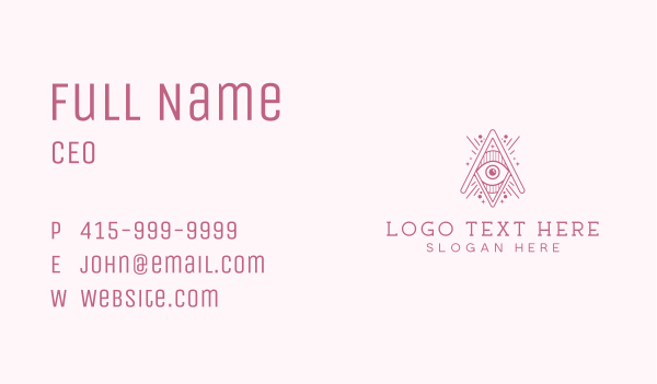 Mystical Boho Eye Business Card Design Image Preview