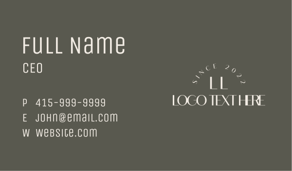 Styling Fashion Lettermark Business Card Design Image Preview