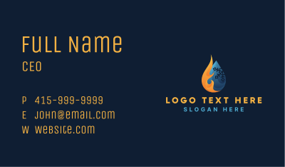 Cold Fire Droplet Business Card Image Preview