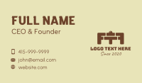 Brick Gym Barbell Business Card Design