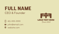 Brick Gym Barbell Business Card Preview