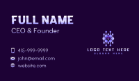 Tech Connection Hexagon Business Card Design