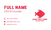 Origami Red Fish Business Card Image Preview