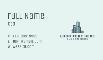 Building Tower Construction Business Card Image Preview