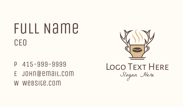 Deer Brewed Coffee Business Card Design Image Preview