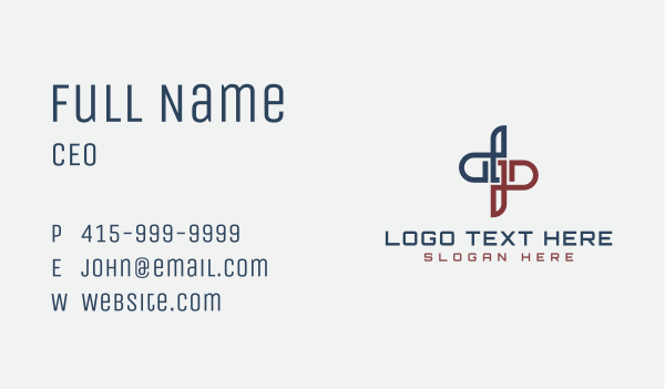 Classic Generic Letter DP Business Card Design Image Preview