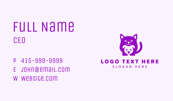 Cat Dog Pet Animal Business Card Design Image Preview