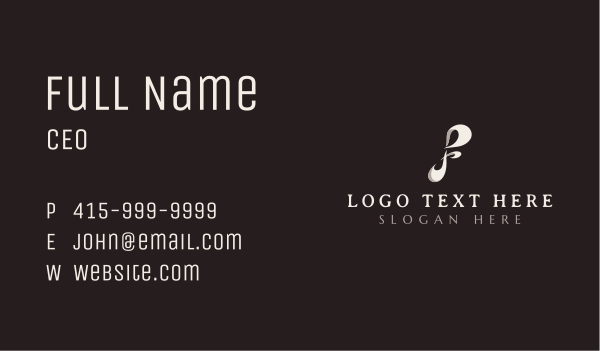 Premium Boutique Fashion Letter F Business Card Design Image Preview