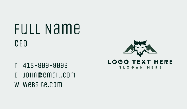 Wild Dog Wolf Business Card Design Image Preview