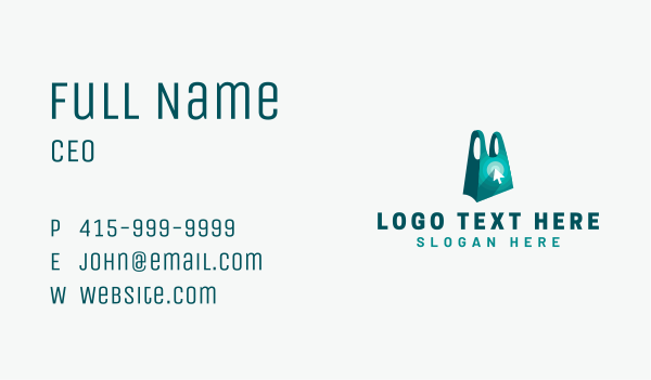 Online Shopping Bag Business Card Design Image Preview