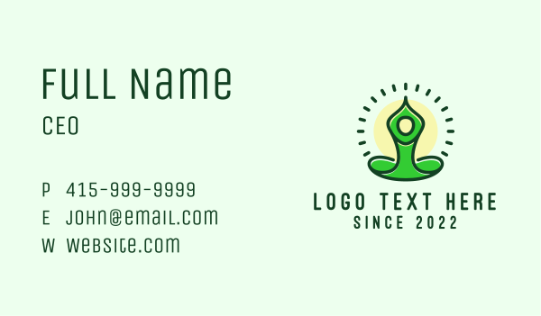 Healthy Yoga Meditation Business Card Design Image Preview