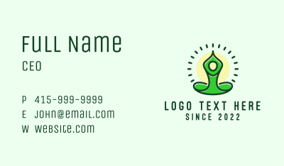 Healthy Yoga Meditation Business Card Image Preview