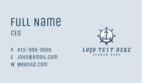 Anchor Wheel Sail Business Card Design Image Preview