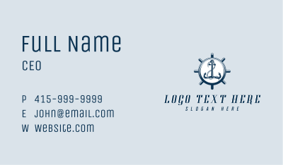 Anchor Wheel Sail Business Card Image Preview