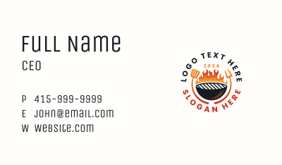 Barbecue Grill Culinary Business Card Image Preview