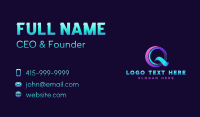 Modern Technology Company Business Card Preview