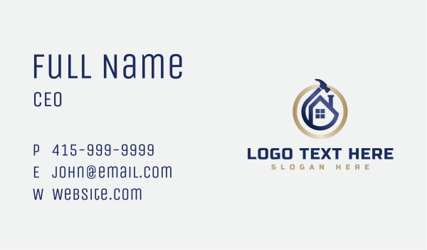 House Hammer Contractor Business Card Design Image Preview