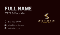  Industrial Metallic Letter S Business Card Image Preview