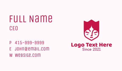 Red Tulip Face Business Card