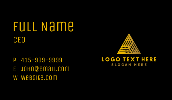 Luxury Corporate Triangle Business Card Design Image Preview