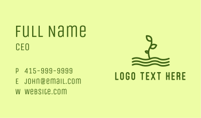 Green Plant Seedling  Business Card Image Preview