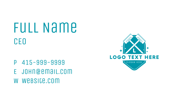 Cleaning Mop Cross Business Card Design Image Preview