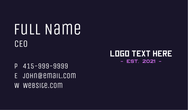 Web Developer Wordmark  Business Card Design Image Preview