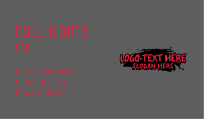 Drip Horror Wordmark Business Card Image Preview