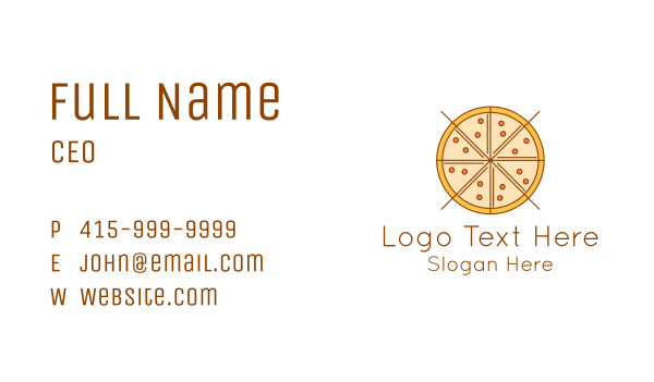 Minimalist Pizzeria  Business Card Design Image Preview