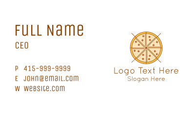 Minimalist Pizzeria  Business Card Image Preview