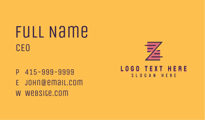 Corporate Agency Letter Z Business Card Image Preview