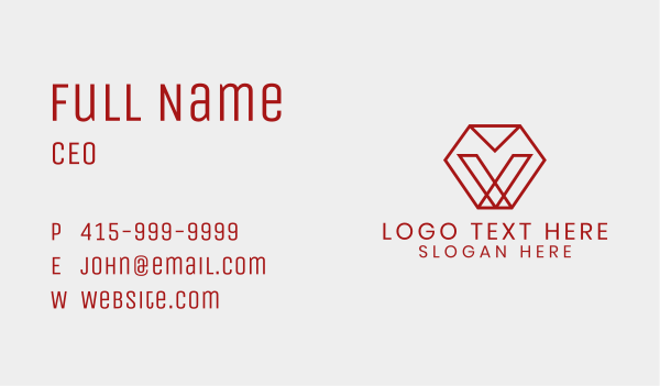 Industrial Company Letter V Business Card Design Image Preview
