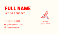 Wild Flying Parrot Business Card Image Preview