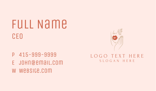 Woman Beauty Lips Business Card Design Image Preview
