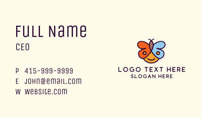 Child Butterfly Business Card Image Preview