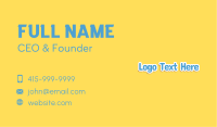 Playful Blue Wordmark  Business Card Image Preview
