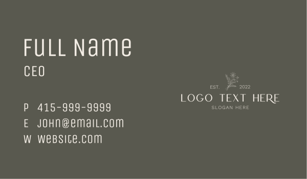 Luxury Elegant Flower  Business Card Design Image Preview