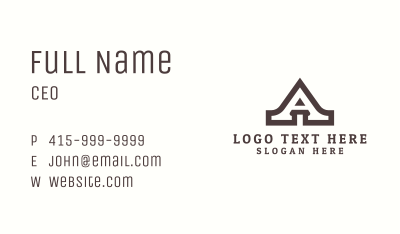 Retro Letter A Business Card Image Preview