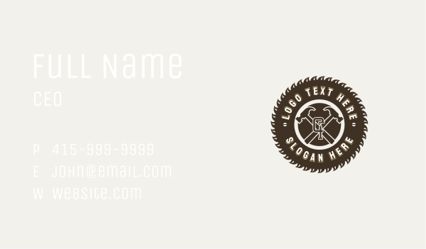 Hammer Carpentry Utility Business Card Design Image Preview
