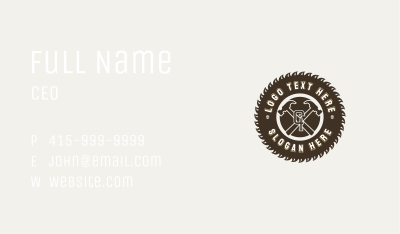 Hammer Carpentry Utility Business Card Image Preview