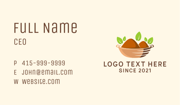 Organic Spice Bowl  Business Card Design Image Preview