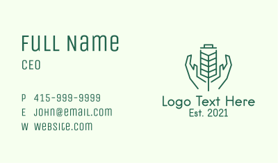 Wheat Farmer Hands Business Card Image Preview