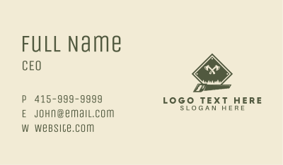 Ax Saw Woodworking Business Card Image Preview