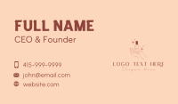 Feminine Nail Polish Stars Business Card Design