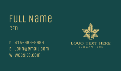 Cannabis Herbal Leaf Business Card Image Preview